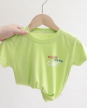 Recién llegados, camisetas de manga corta para bebés, niños y niñas, ropa de algodón para niños