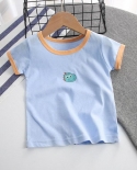 Camisetas para bebés, niños y niñas, camisetas de manga corta para niños, camisetas para niños, cuello redondo