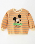 Bebé niños niñas Casual rayas Mickey suéter primavera otoño nuevo niño
