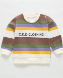 Casual Baby Boy Striped Clothing Children Sweatshirt Crop Kids Infant 