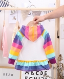  0 5 Years Baby Girl Clothes Spring And Autumn Kids Striped Rainbow Lon