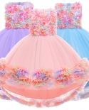  210 Years Girl Dress Bow Princess Sweet Flower Wedding Set
