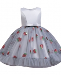Vestido de niña vestido de princesa de encaje de flores actuación de Ballet de boda