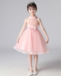  Girl Princess Dress Elegant Evening Dress Girl Dress Bow Fluffy Net Ga