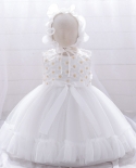  Baby Girl Dress Girl Net Gauze Puffy Princess Dress Sweet 0 3 Years Ba