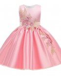  3 10 Years Girl Dress Sweet Satin Applique Princess Dress Birthday  We