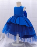  Dress For Baby Girls Elegant Big Bow Tail Fluffy Net Gauze Princess Dr