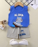 أطقم ملابس الأطفال Uni طقم ملابس للأطفال الرضع بدون أكمام ملابس قصيرة
