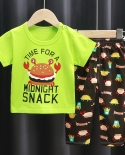  2022 Boutique Infant Toddler Short Sleeve T Shirts Long Pant 2pc Child