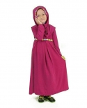  Muslim Kids Dresses Girls Children Abaya Dubai Arabic Hijab Dress Kaft