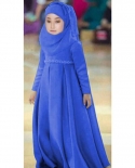 3 peças Abaya Hijab Vestido Menina Muçulmana Lenço Laço Conjuntos de Oração Niq