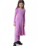 ילדה מוסלמית וילדים איסלאמי שמלה ילדה בגדי ערבי מוסלמי דובאי ילדים אב
