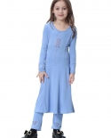 ילדה מוסלמית וילדים איסלאמי שמלה ילדה בגדי ערבי מוסלמי דובאי ילדים אב