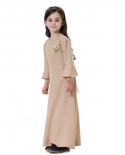  Cute Muslim Children Abaya Kids Long Dresses Girl Maxi Dress Robe Gown