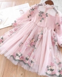  Spring Sequins Dress Kids Clothes Girls Elegant Formal Ball Gown For G