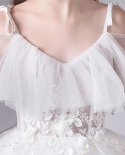  Teen Girl Princess Luxury White Dress Kid Graduation Gown Ceremony Ele
