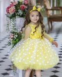  Girls Princess Dresses Polka Point Design Birthday Prom Dresses Childr