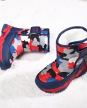 Gthmb أحذية الأطفال الثلوج Comouflage بوي بنات عارضة الشتاء مقاوم للماء المطر حذاء من الجلد الاطفال الشتاء أحذية Tenis Infanti