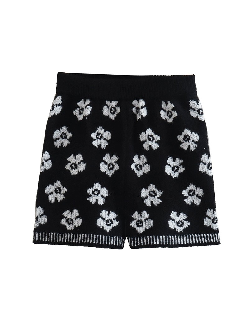  New Ladies Fashion Jacquard Knit Shorts