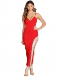  Cutubly  Solid  Dresses For Women Spaghetti Strap  Maxi Dress Tassel Sleeveless Dress Silm Summer Dresses Clubweardresse