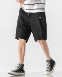 Mens Silk Casual Straight-leg Fashion Sport Shorts