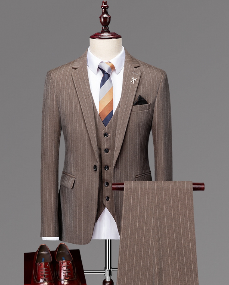 Mens Business Casual Slim New Fashion Set Of Suit