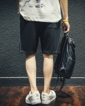 קיץ מכנסי ספורט קצרים עם חזה דק לגברים מותג גאות משוחרר בחמש נקודות מכנסי קזואל מידות גדולות טרנד מכנסיים לבנים