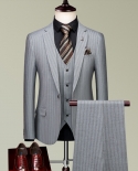 Mens Suitable For Business Groom Formal Dress Wedding A Three-piece Suit