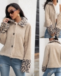 Thickened Lamb Wool Coat Womens Autumn And Winter New Fashion Outerwear Double-sided Velvet Color Matching Top