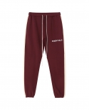 Mens Draw-cord Ankle Banded Color Contrasted Sport Sweatpants