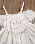 3 עד 7 שנים ילדות קטנות ומקסימות תחרה טול שמלת נסיכת חוף שמלות תינוק בגדי חתונה מיני טוטו שמלה לבנה