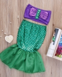 Cosplay Girls Costume Dresses The Little Mermaid Tail Princess Ariel Dress Cosplay Costume Kids For Girl Fancy Dressdres