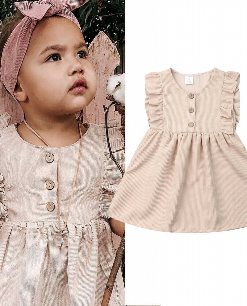 Summer Toddler Baby Girl Lace Dress Ruffles Solid Sleeveless Princess Dresses Little Girls A Line Party Sundress 1 6ydre