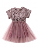 Summer Kid Girls Dress Velvet Tulle Tutu Midi Dresses Evening Party Princess Dresses Children Baby Girl Clothes For 6m T