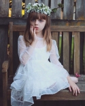 Toddler Infant Baby Girl Princess Dress Kids Floral Dot Wedding White Tulle Dresses Lace Tutu Dress Clothingdresses