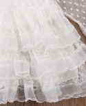 פעוט תינוק תינוקת שמלת נסיכה ילדים פרחוני נקודה חתונה שמלות טול לבנה תחרה שמלת טוטו ביגוד שמלות