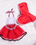 pudcoco חמוד קוספליי כיפה אדומה סט תינוק בן יומו טול טוטו תחרה שמלה מפוארתגלימה שכמייה 0 24ממלות