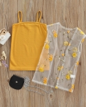 אופנה 3 יחידות בגדי בנות צבע אחיד שמלת כתפיות וחלוק פרח לכסות עם סט תיקי מותן