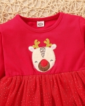 Xmas 1 4 Year Children Kids Baby Girl Clothe Set Christmas Pageant Tutu Christmas Lace Dress Princess Outfits Setsdresse