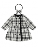 0 3 Years Baby Girls Princess Dress Autumn Winter Clothes Plaid Pattern Long Sleeve Dresses With Headwear For Party Birt