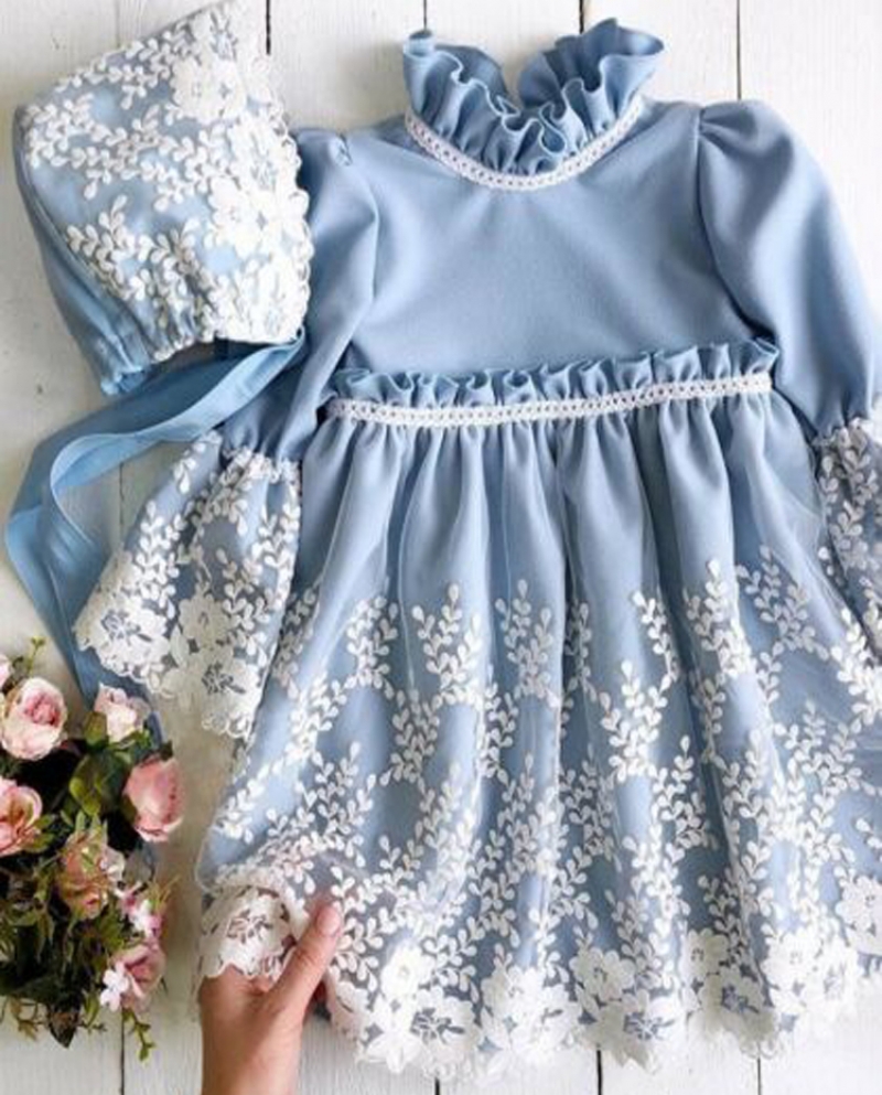 1 5 Years Kids Girls Dress Children Flower Lace Princess Dress Baby Girl Party Wedding Pageant Gown Formal Dressesdresse