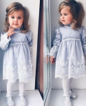 1 5 Years Kids Girls Dress Children Flower Lace Princess Dress Baby Girl Party Wedding Pageant Gown Formal Dressesdresse