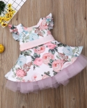 שמלת נסיכת קיץ פעוט שזה עתה נולד תינוקות בגדי בנות פרח תחרה מסיבת טוטו שמלות כלה יום הולדת בגדי 14 שנה