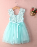 Cute Summer Dress For Baby Girl Clothes Party Lace Tulle Flower Gown Fancy Dridesmaid Dress Sundress Little Girls Dress 