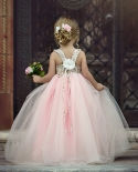 1 7 Year Kids Girls Princess Dress Evening Party Wedding Birthday Tulle Tutu Dresses Baby Girl Clothes Summer Long Maxi 