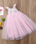 1 7 שנים ילדים בנות שמלת נסיכה ערב מסיבת חתונה יום הולדת טול שמלות טוטו בגדי תינוקת קיץ ארוך מקסי