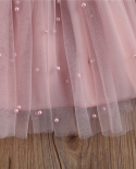 Princess Girl Dress Ruffles Sleeve Solid Pearl Lace Patchwork Back Bowknot Tutu Dress Pageant Wedding Ball Gown Party Dr