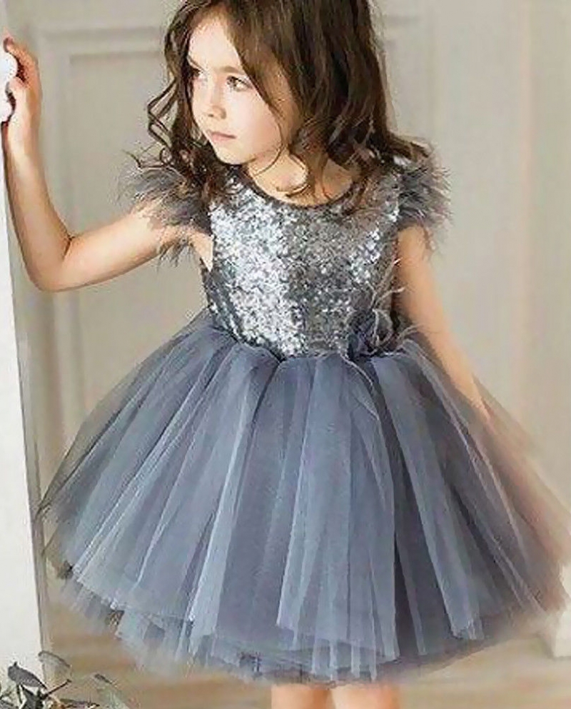 Pudcoco Toddler Kids Baby Girl Dress Little Girls Princess Dresses Sequins Tutu Party Prom Wedding Dressesdresses