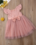 27y Toddler Kids Baby Girl Princess Dress Lace Tulle Wedding Birthday Party Tutu Dress Pageant Children Girls Clothing  