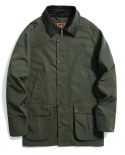 Saucezhan Classic Waxed Jacket Mens Trench Coat Wool Jacket Waterproof Trench Oilfree Wax Fabric Trucker Winter Trench C